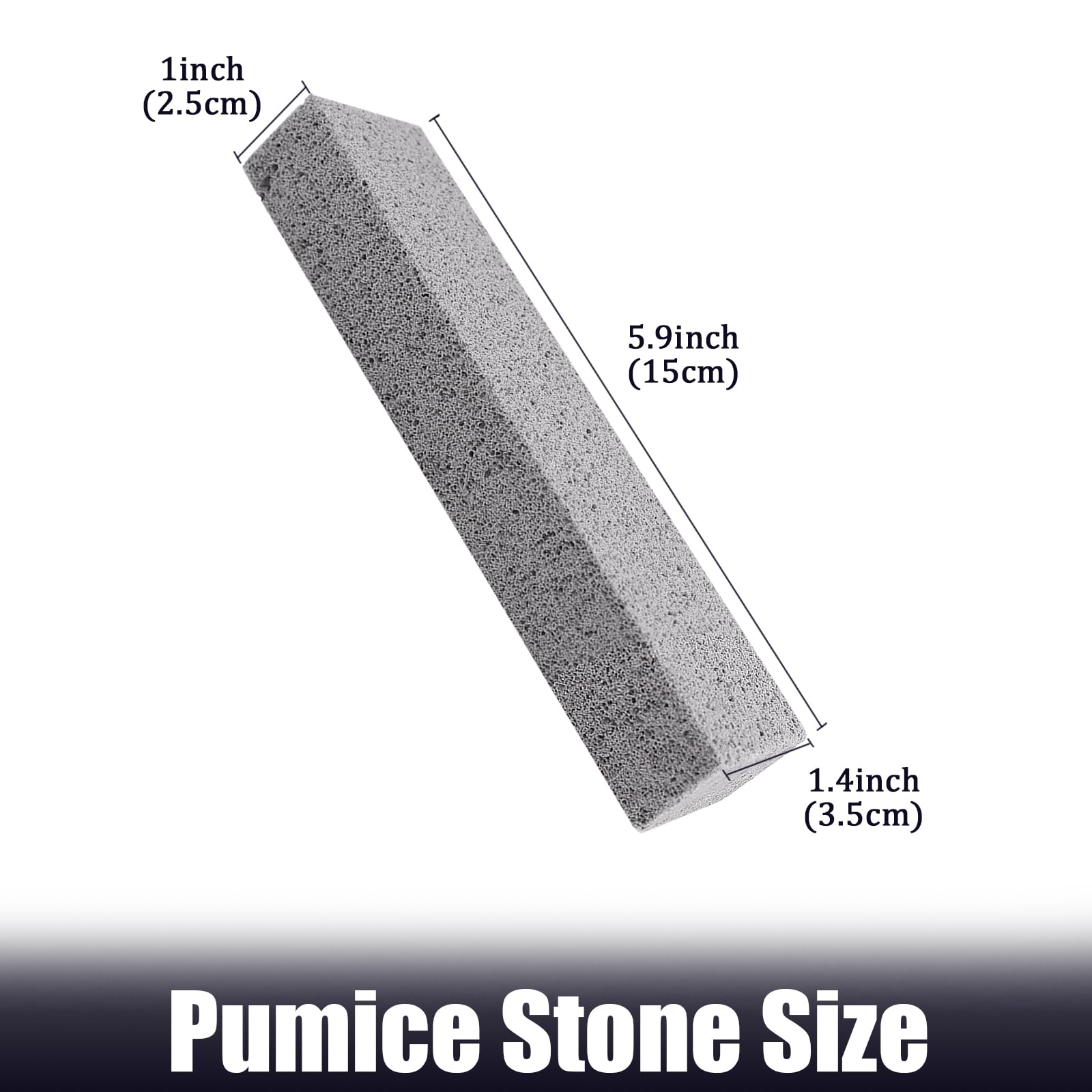 Toilet bowl stain rings removed with pumice stone