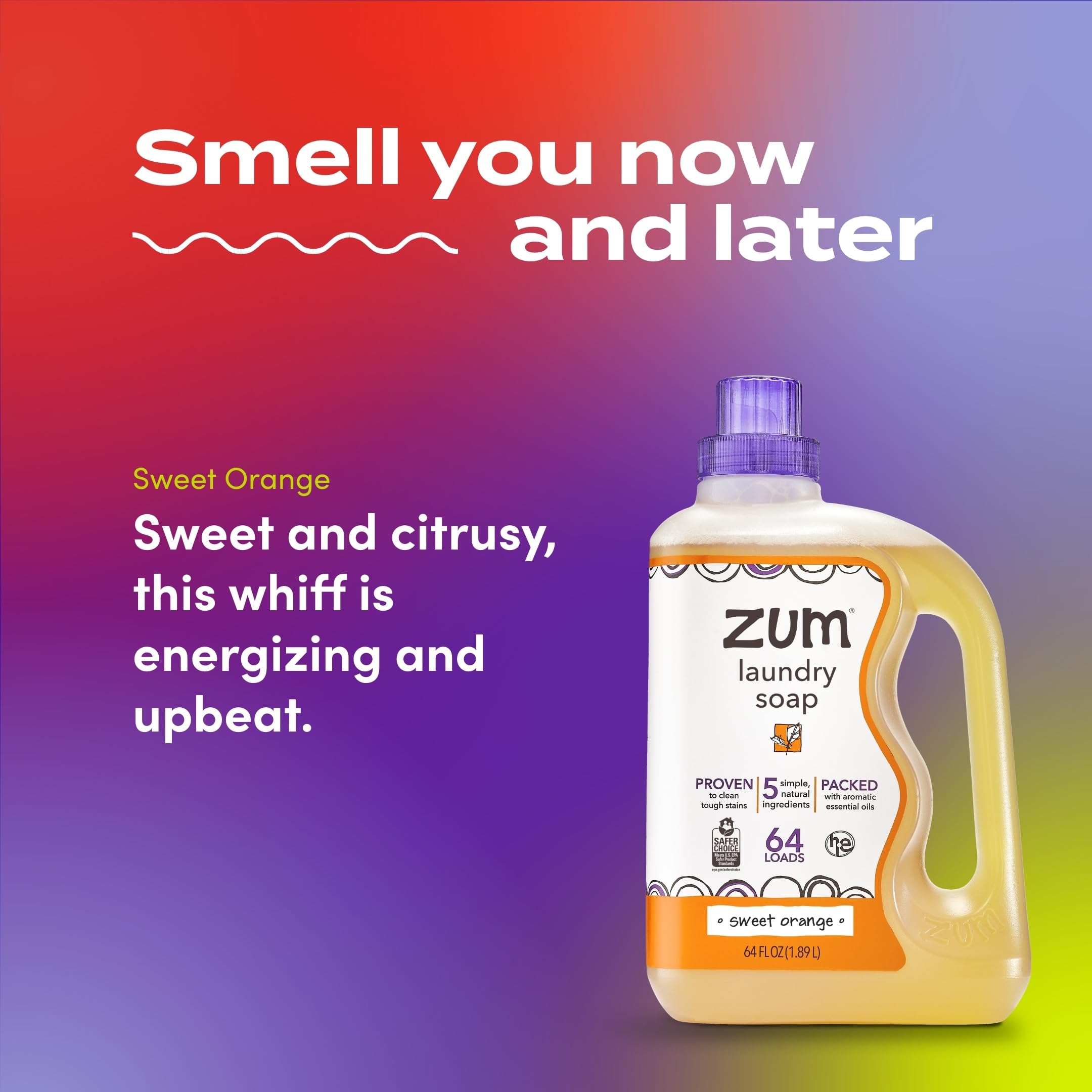 Sweet Orange Zum Laundry Soap two bottle set