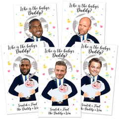 Zuoziosx who is the baby's daddy scratch-off cards set