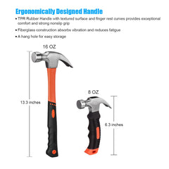 Hammer design for nail driving and claw nail pulling