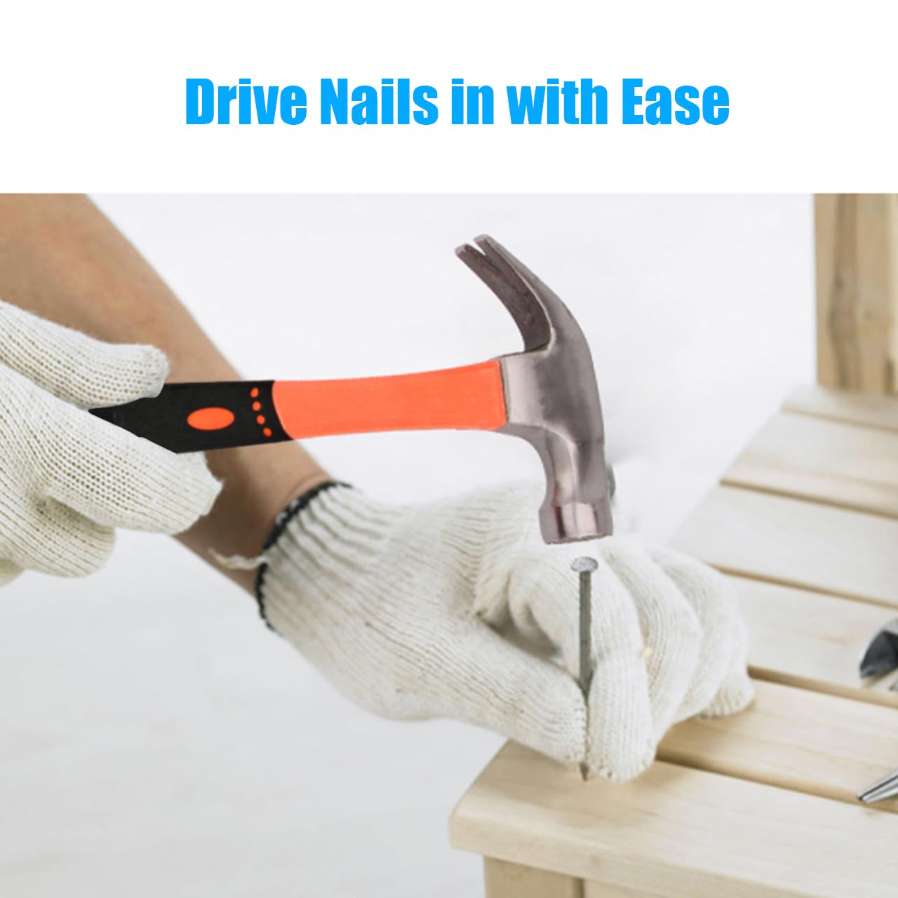 Hang hole adds convenient storage to compact hammer set