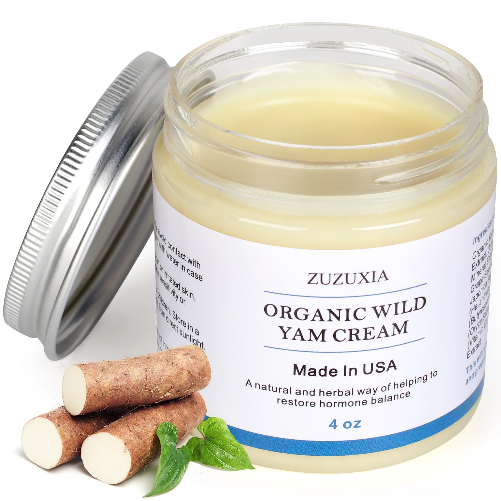 Zuzuxia 4OZ Organic Wild Yam Cream bottle