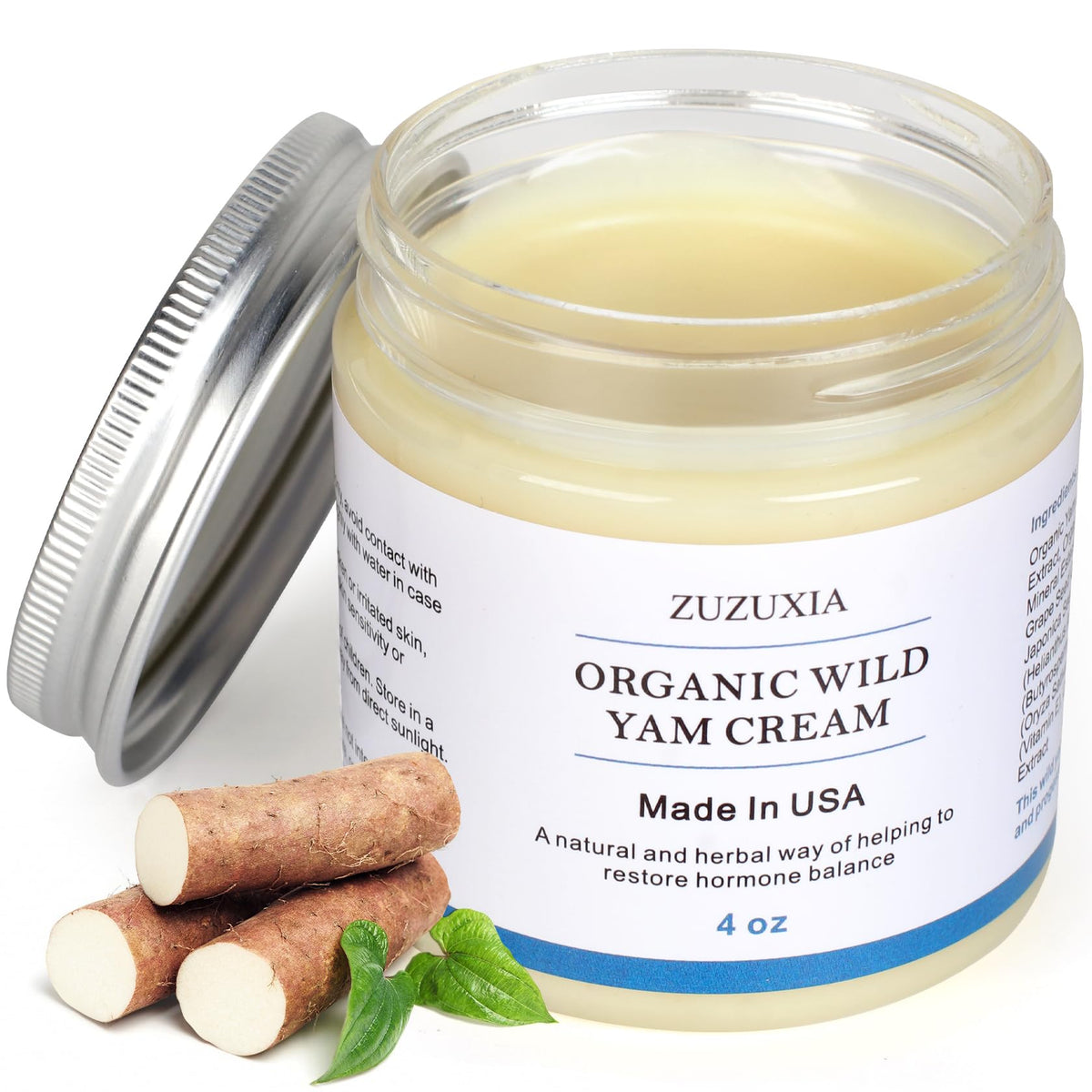 Zuzuxia 4OZ Organic Wild Yam Cream bottle