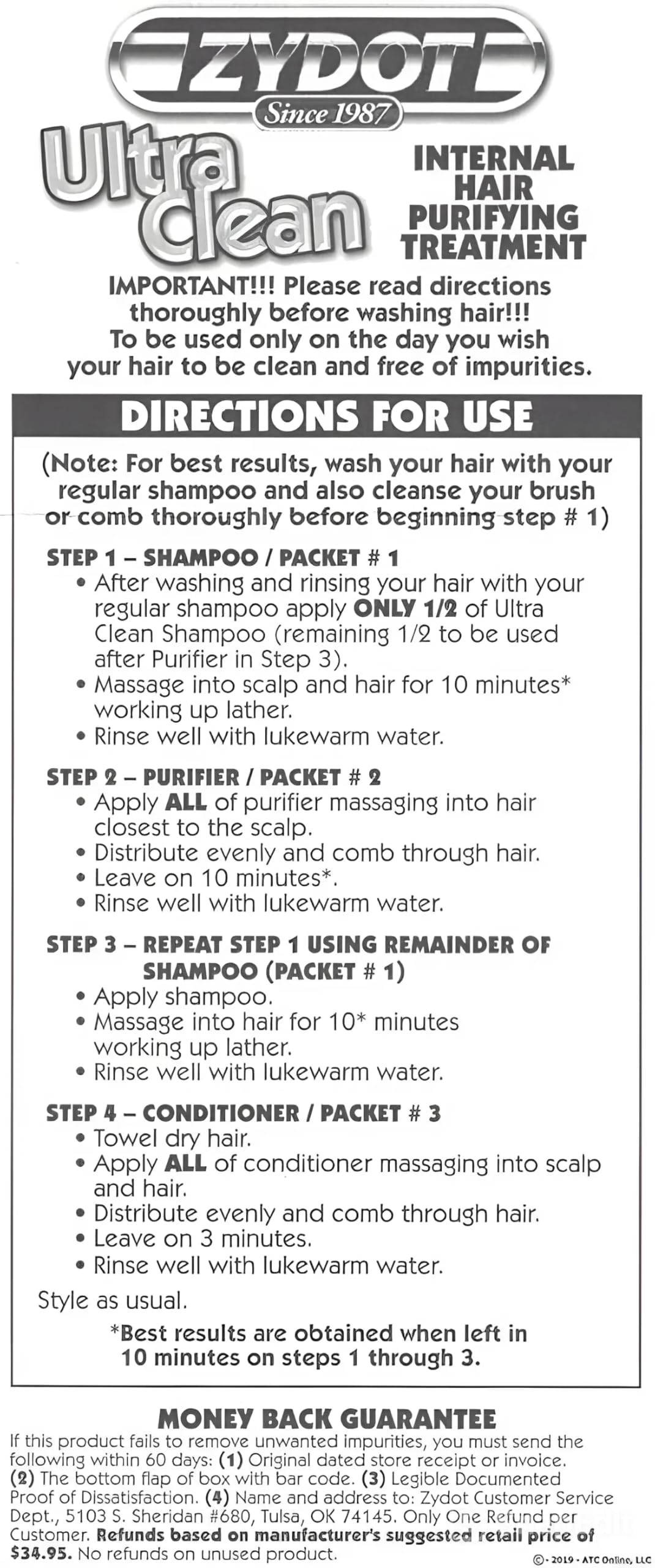 Detox kit packaging with instructions image