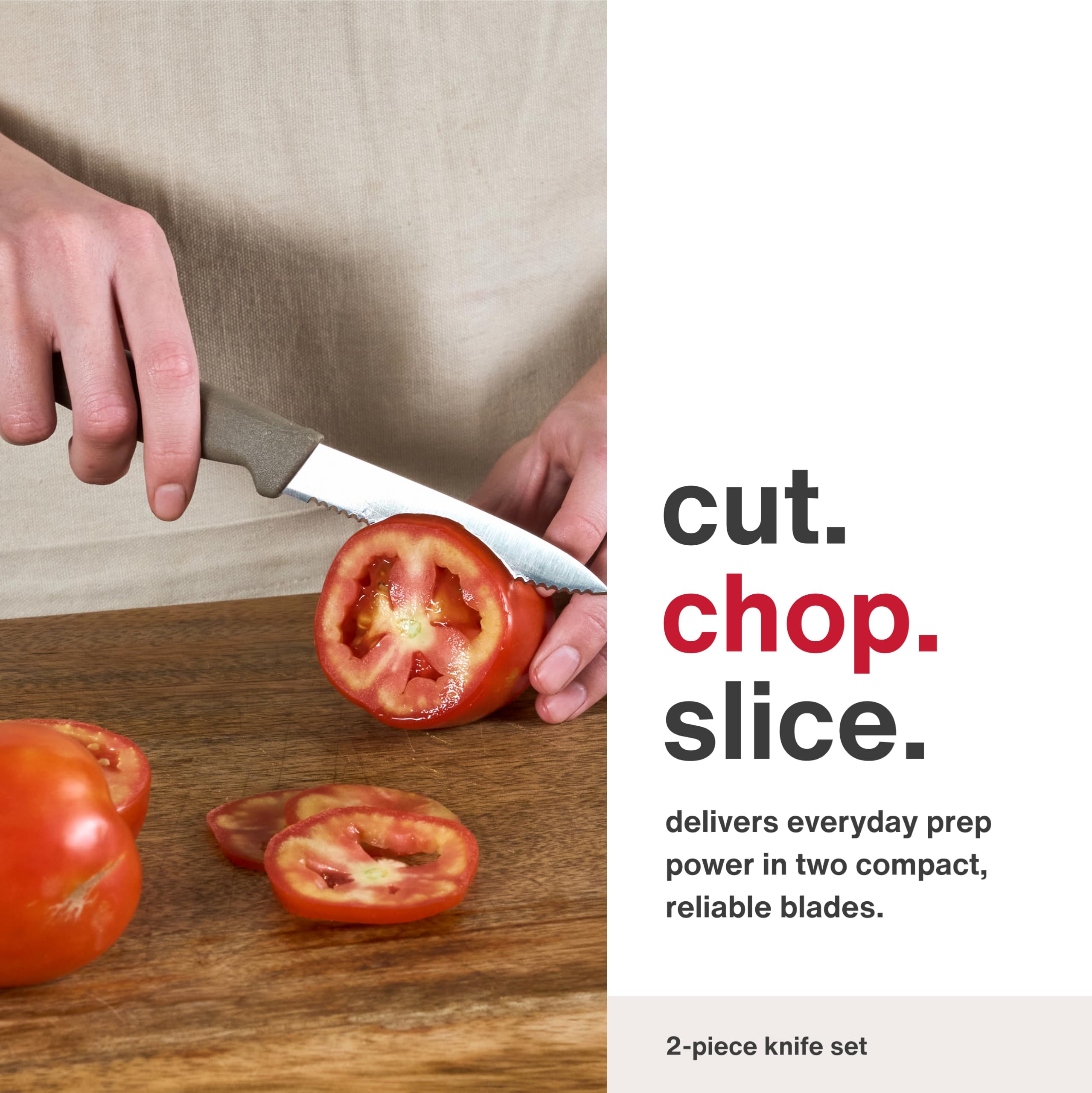 Ergonomic soft grip handle on Zyliss knife