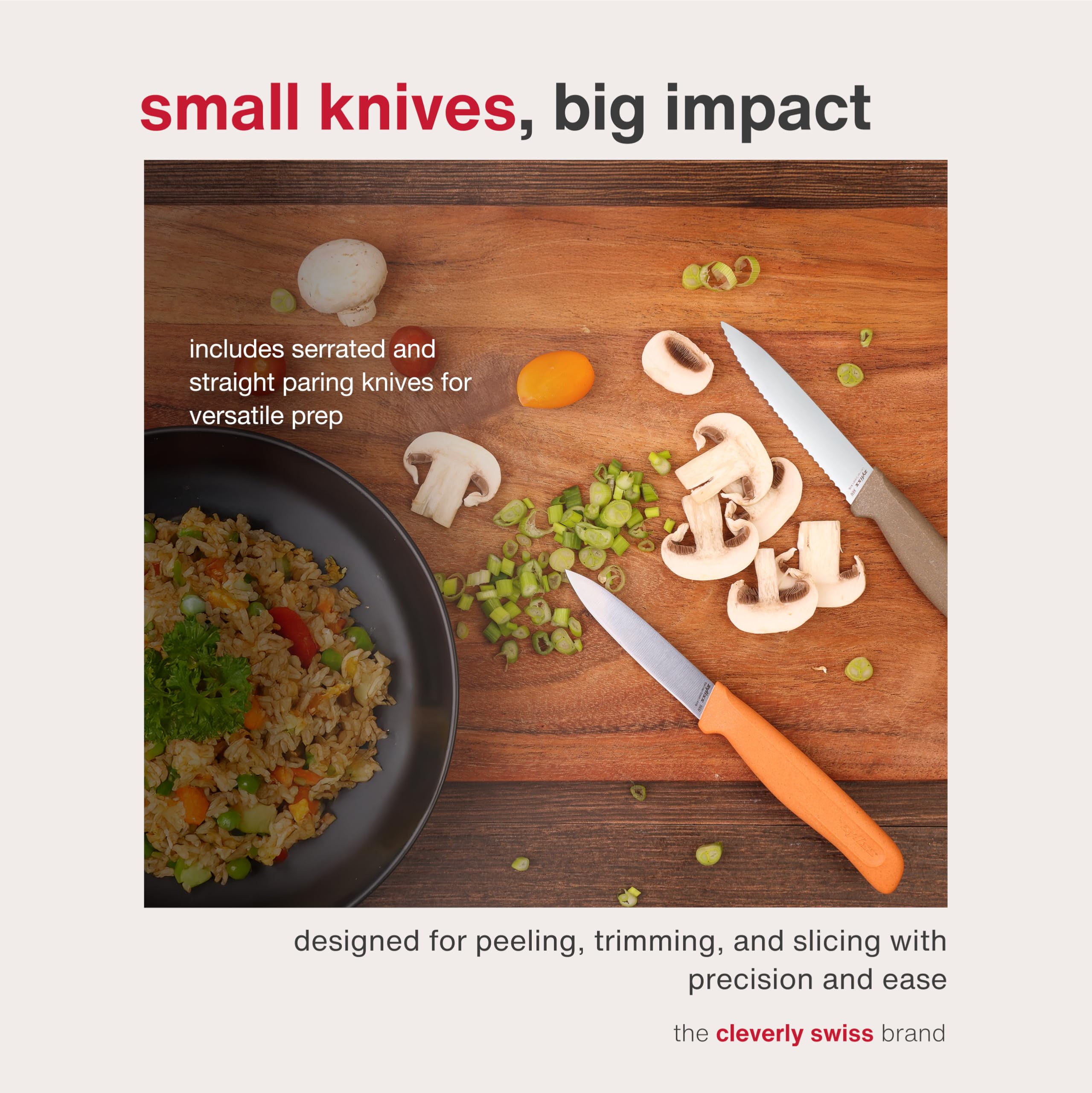 Sustainable wheat straw handle material on Zyliss knife