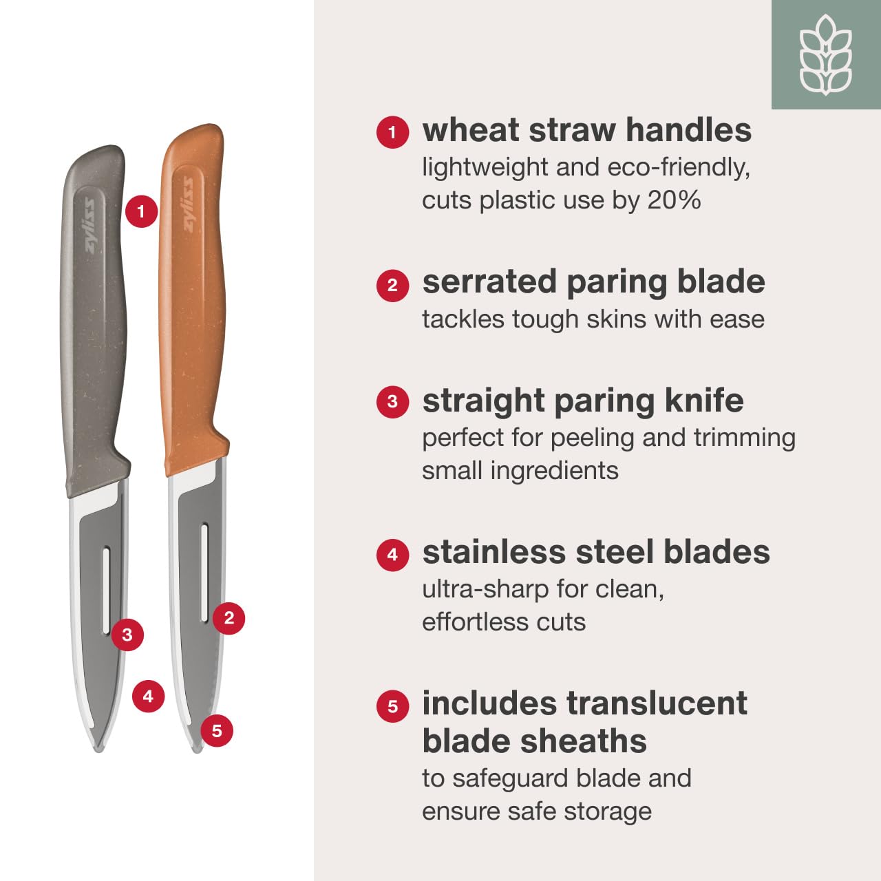 Protective blade guard for Zyliss knife set