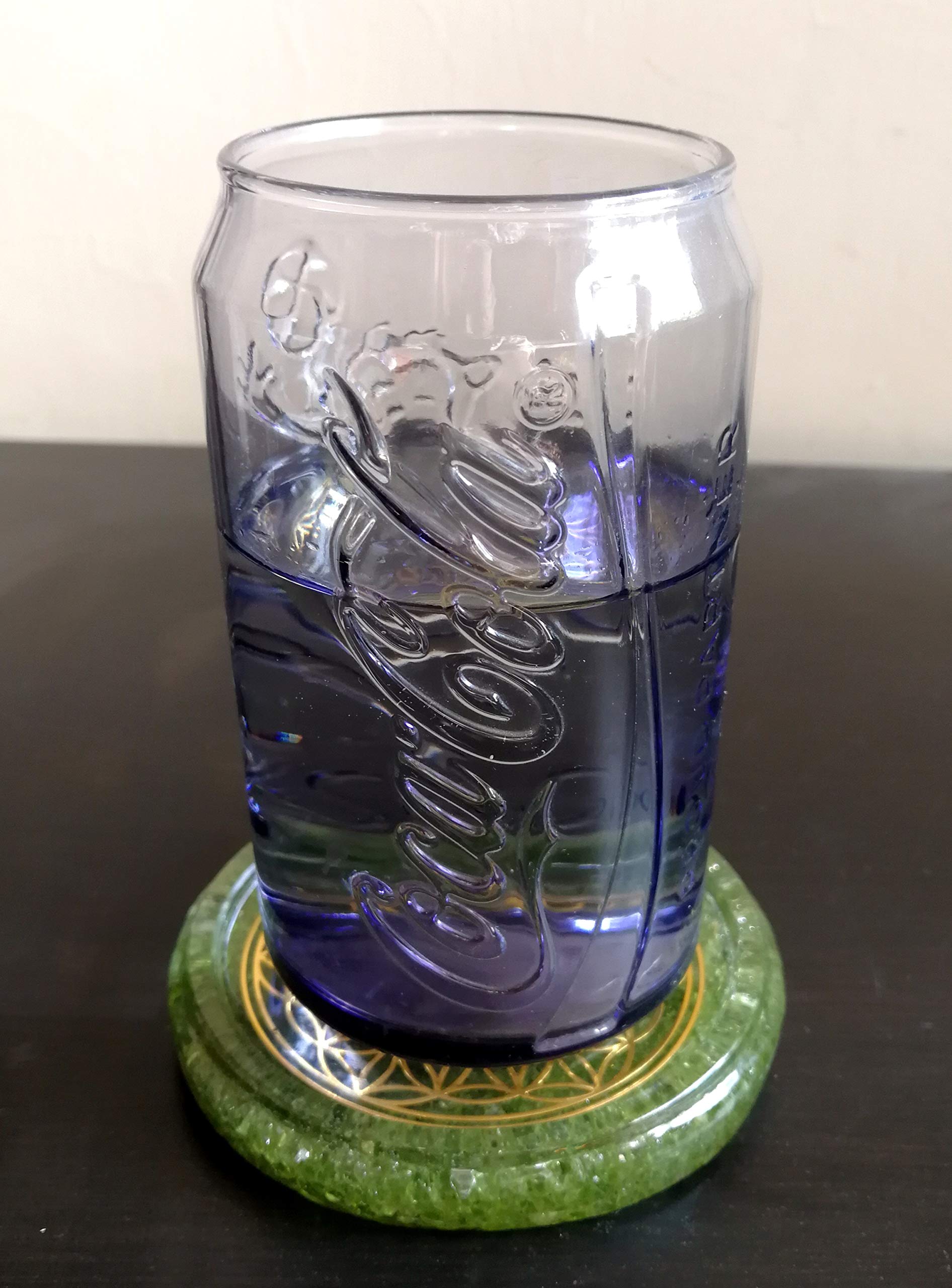 Coaster dimensions approx 4 in diameter and 3/4 in height