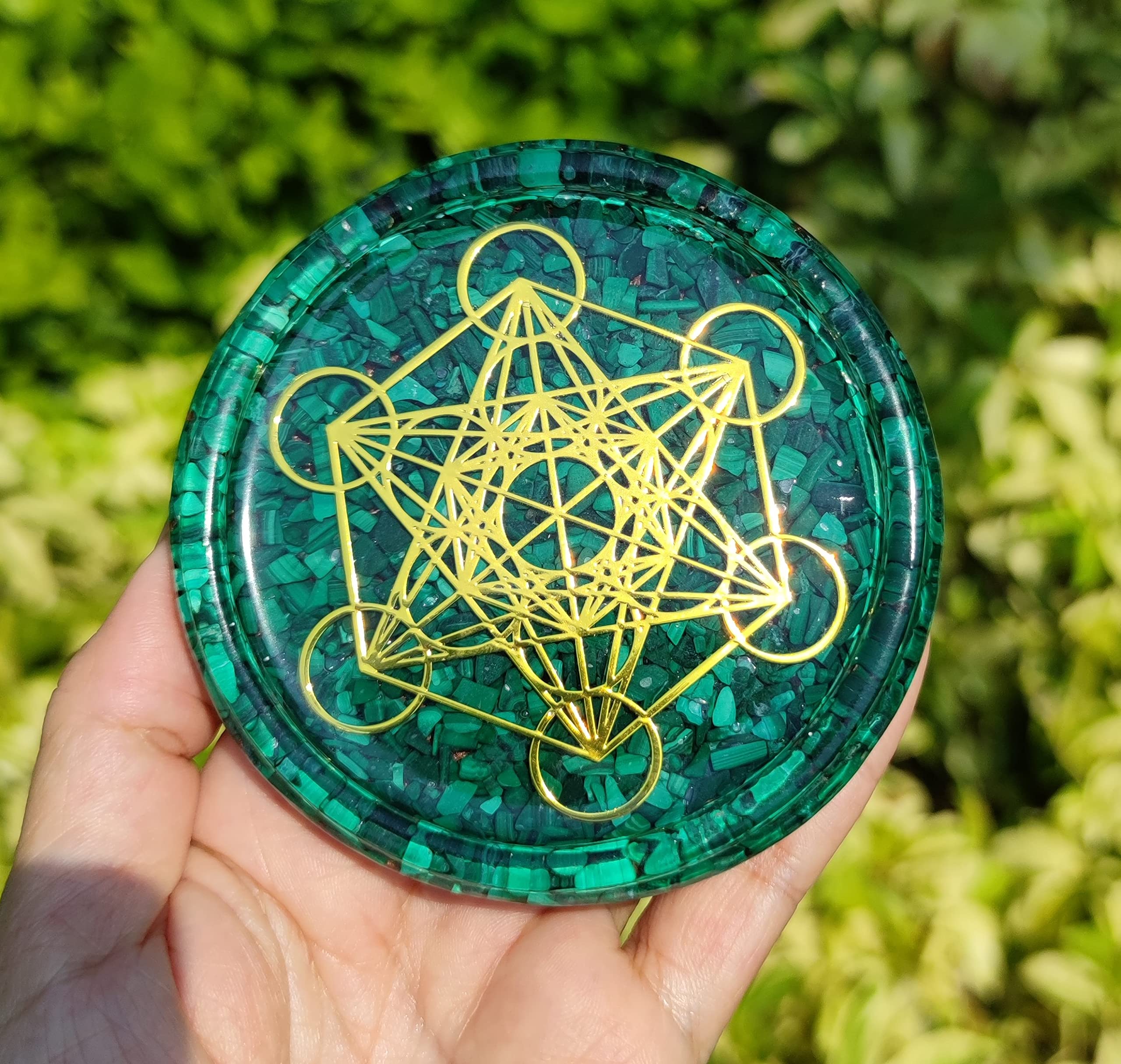 Metatron's Cube Merkaba symbol embedded in coaster